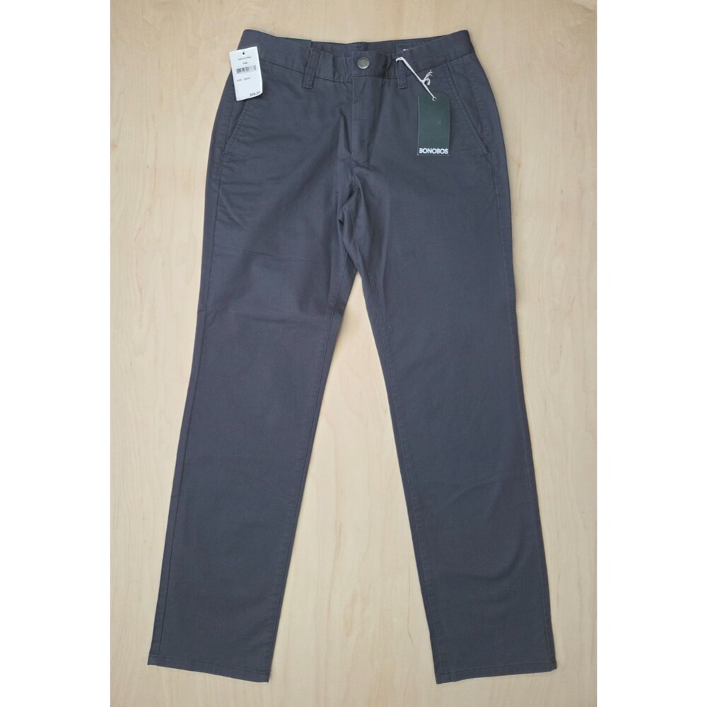 Bonobos Washed Chinos Mens 28x30 Slim Fit Slate Gray Pants Stretch NEW
